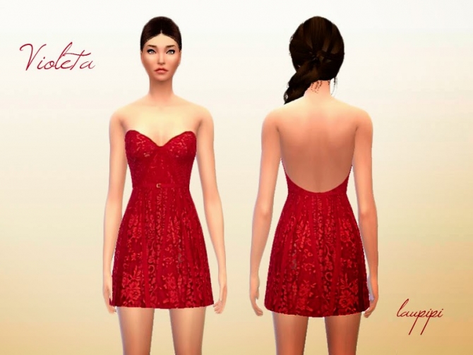 Sims 4 Violeta dress at Laupipi