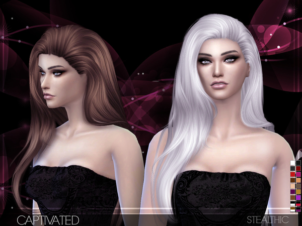 Sims 4 Captivated Hair by Stealthic at TSR