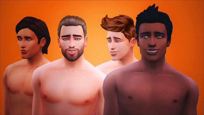 Sims 4 Skin set for males at Let them eat burnt waffles