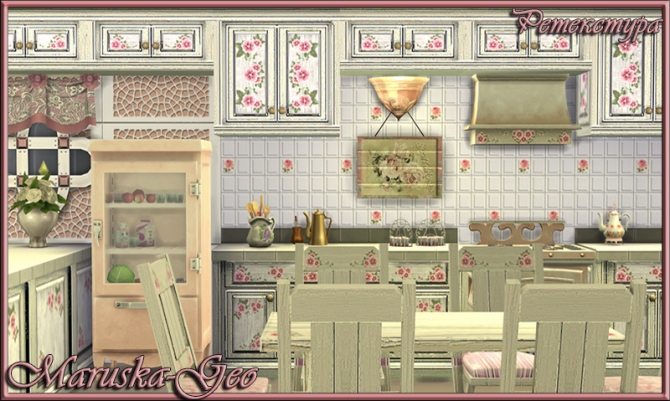 Sims 4 Shabby chic kitchen at Maruska Geo