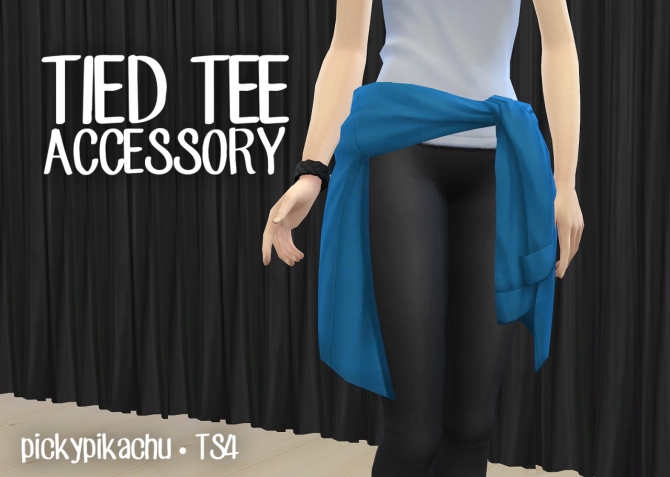 Sims 4 Tied tee accessory at Pickypikachu