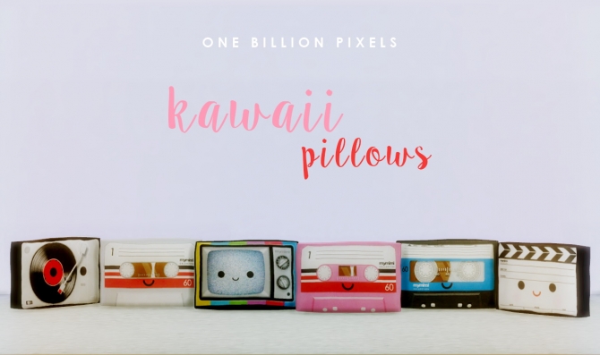 Sims 4 Kawaii Pillows by NewOne at One Billion Pixels