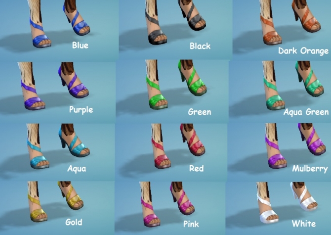 Sims 4 12 Recoloured Pump High Heels by wendy35pearly at TSR