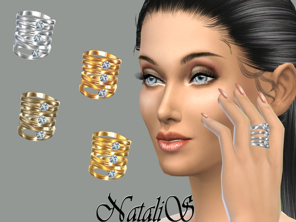 Sims 4 Stackable Rings by NataliS at TSR