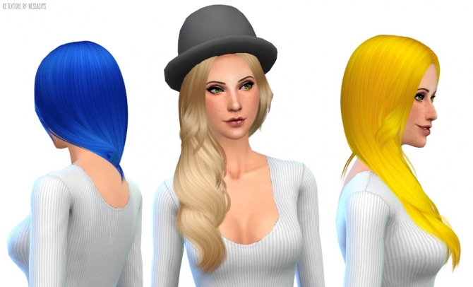 Sims 4 Cazys Danity hair retexture at Nessa Sims