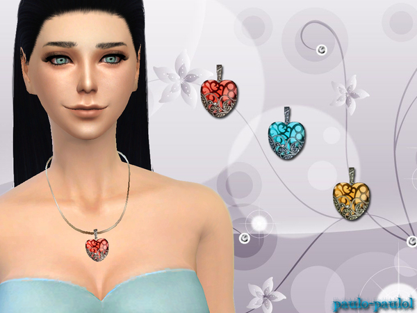 Sims 4 Loving heart necklace by paulo paulol at TSR
