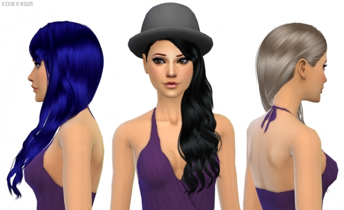 Sims 4 Cazys Serenity hair retexture at Nessa Sims