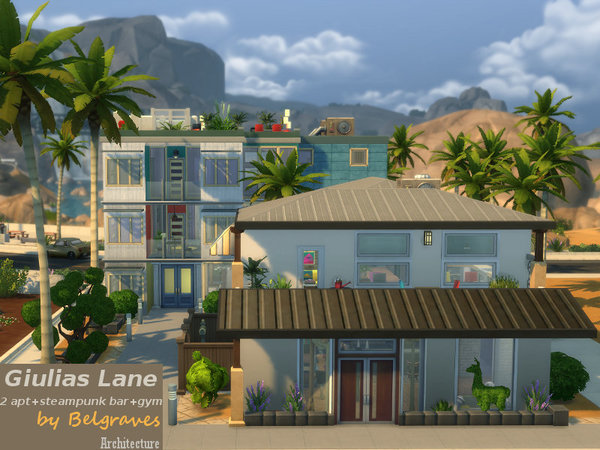 Sims 4 Giulias Lane house by Leander Belgraves at TSR