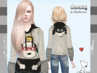 Snoopy Sweatshirt by Angie Lover Sims at TSR