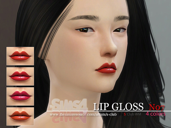 Sims 4 Lipgloss F07 by S Club WM at TSR