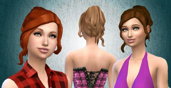 Sims 4 Curly Ponytail at My Stuff