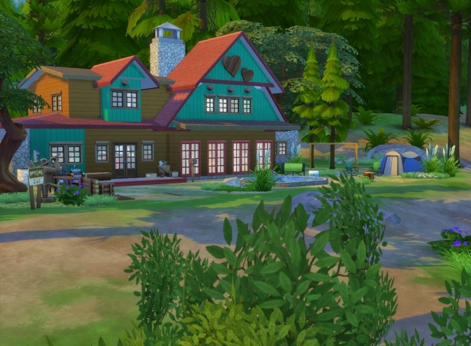 Sims 4 Vacation in the forest house at Architectural tricks from Dalila