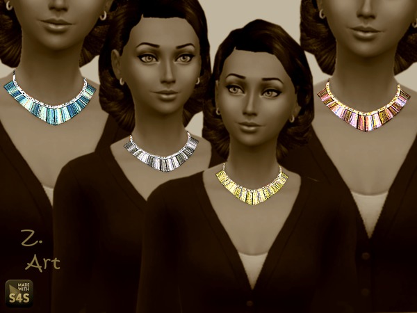 Sims 4 Mosaic necklace by Zuckerschnute20 at TSR