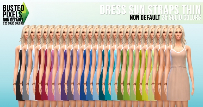 Sims 4 Dress Sun Straps Thin at Busted Pixels