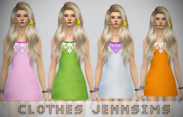 Sims 4 Dress Color Spring at Jenni Sims