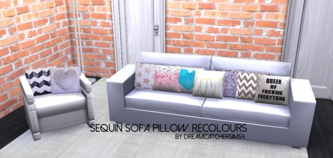 Sims 4 Sequin Pillow Recolours at DreamCatcherSims4