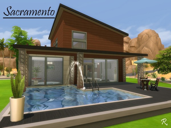 Sims 4 Sacramento house by CyberReb at TSR