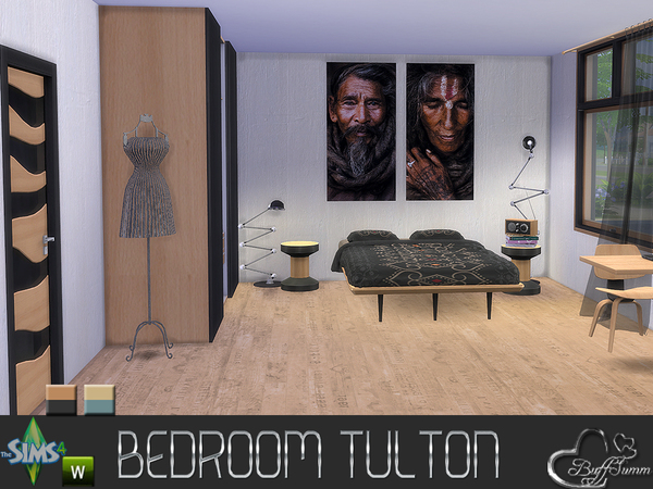 Sims 4 Tulton Bedroom by BuffSumm at TSR