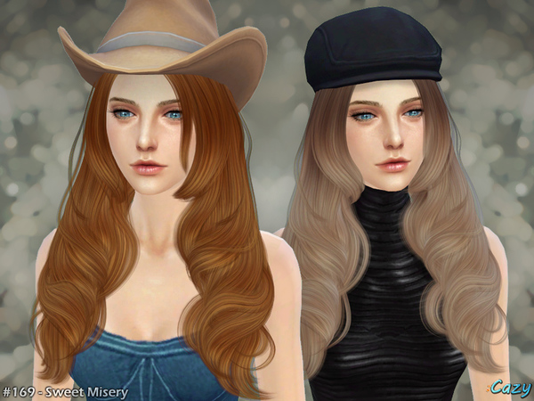 Sims 4 Sweet Misery hair by Cazy at TSR