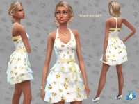A Touch of Gold dress by naschkatze9 at TSR