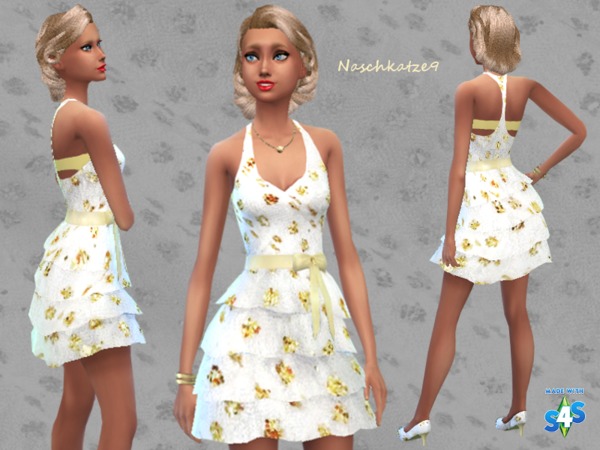 Sims 4 A Touch of Gold dress by naschkatze9 at TSR
