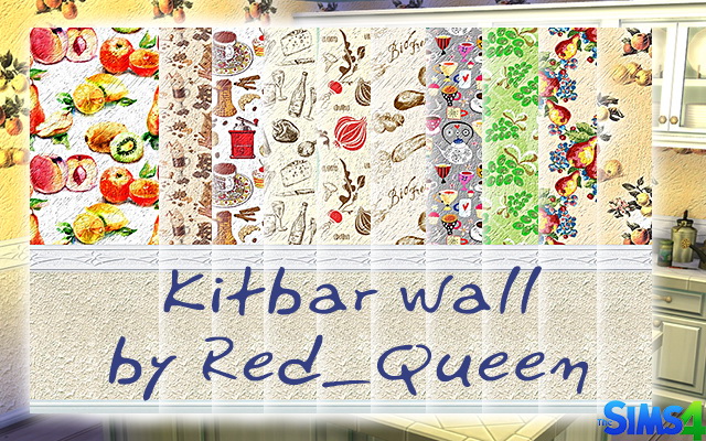 Sims 4 Kitbar Wall by Red Queen at ihelensims