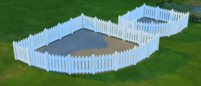 Sims 4 White Picket Fence and Gates by DasMatze2 at Mod The Sims