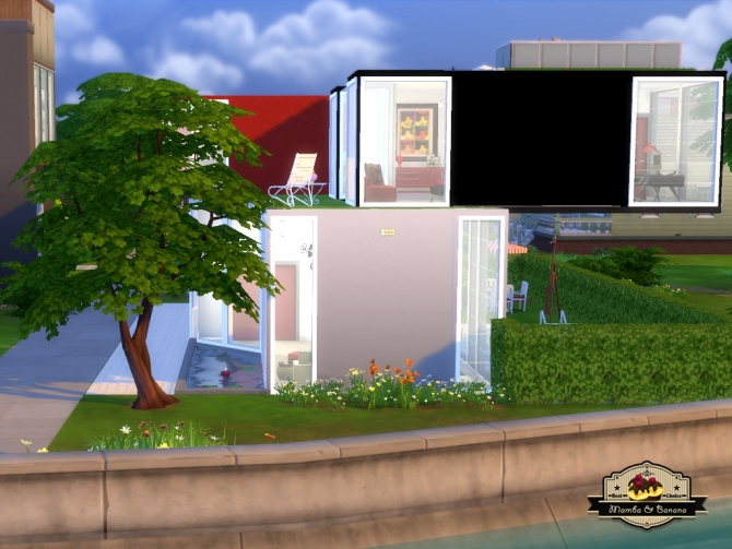 Sims 4 Joker Street Modern House with graffiti by mamba black at Mod The Sims