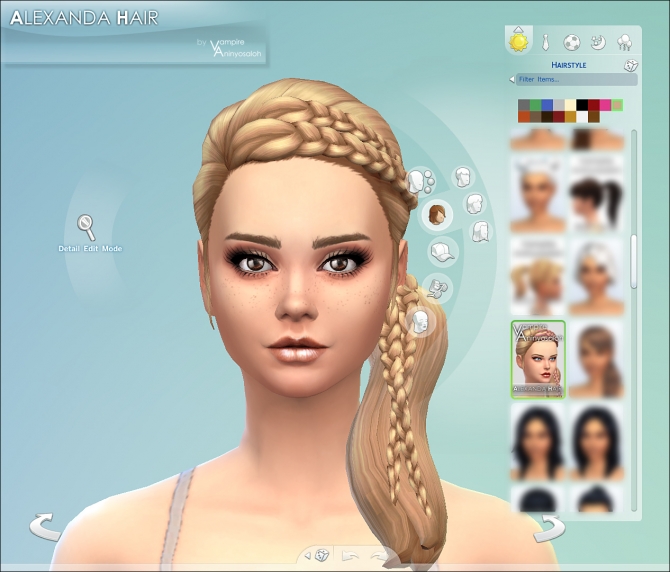 Sims 4 Alexandra Hair by Vampire aninyosaloh at Mod The Sims