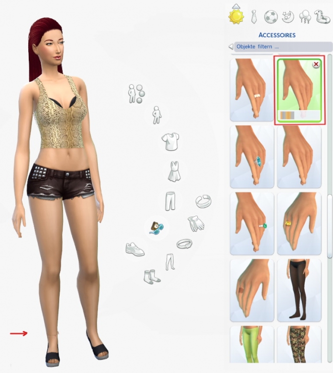 Sims 4 Valentines Day ankle bracelet at 19 Sims 4 Blog