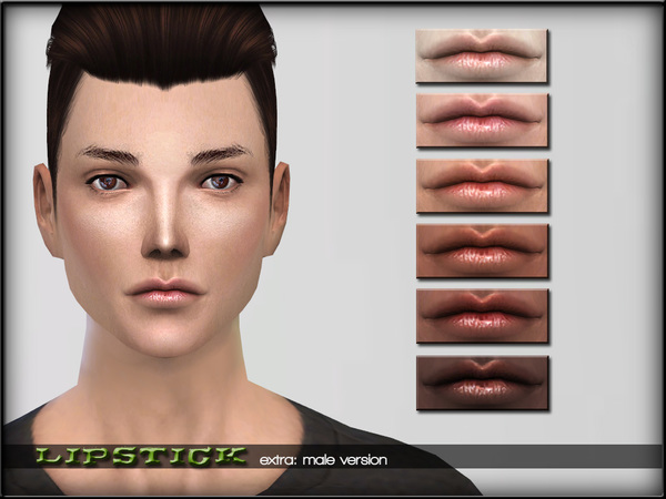 Sims 4 Lips Set 7 extra male version by ShojoAngel at TSR