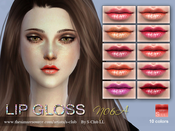 Sims 4 Lipstick F06A by S Club LL at TSR