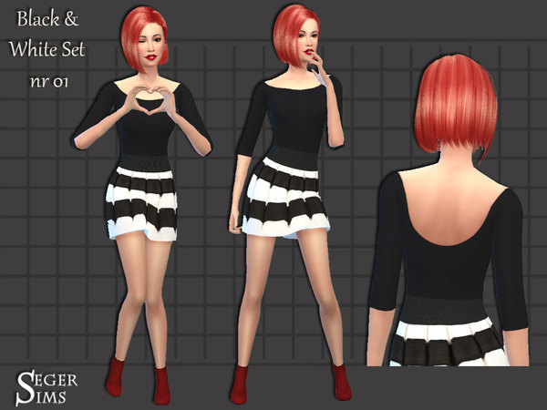 Sims 4 Black & White Set 01 by SegerSims at TSR