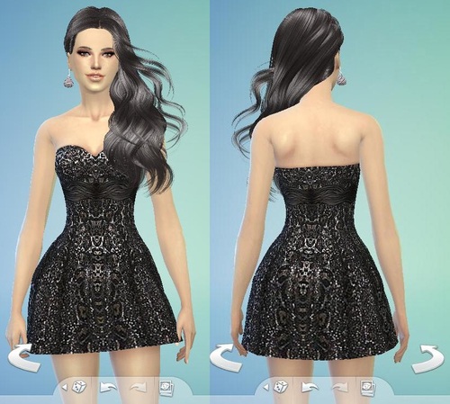 Sims 4 Dress Ruched Party at Tatyana Name