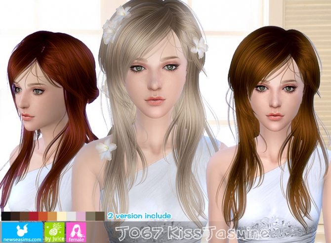 Sims 4 J067 Kiss Jasmine hair (Pay) at Newsea Sims 4