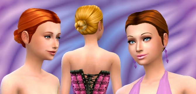 S-Clubs sclub_ts4_hair_n62_buns | Sims hair, Sims 4 hair 