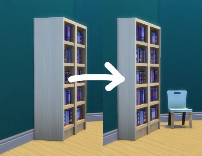 Sims 4 Towering Intellect Bookshelf Edits by plasticbox at Mod The Sims
