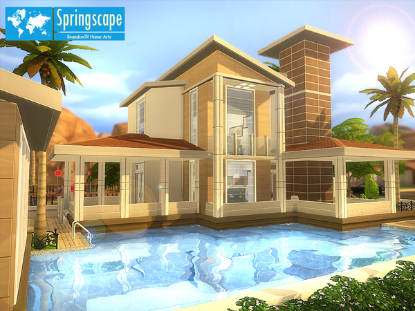 Sims 4 Springscape house by BrandonTR at TSR