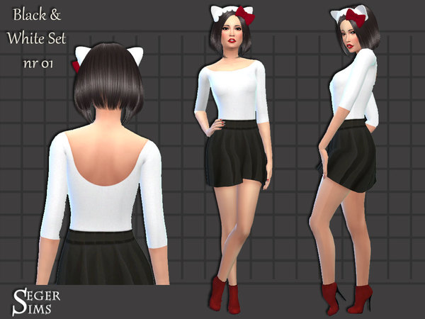 Sims 4 Black & White Set 01 by SegerSims at TSR
