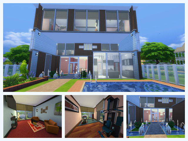 Sims 4 Modern Cube house by Sim4fun at TSR