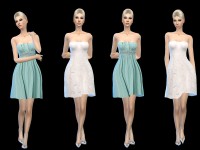 Romantic dresses in mint and white by simsoertchen at TSR