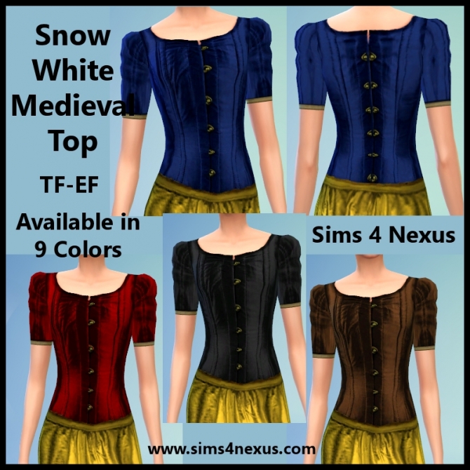Sims 4 Snow White outfits at Sims 4 Nexus