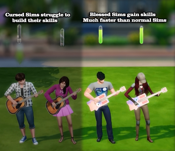 Sims 4 Blessed & Cursed Custom Traits by bella3lek4 at Mod The Sims