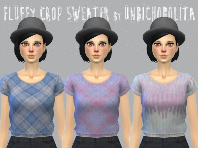 Sims 4 Fluffy crop sweater at Un bichobolita