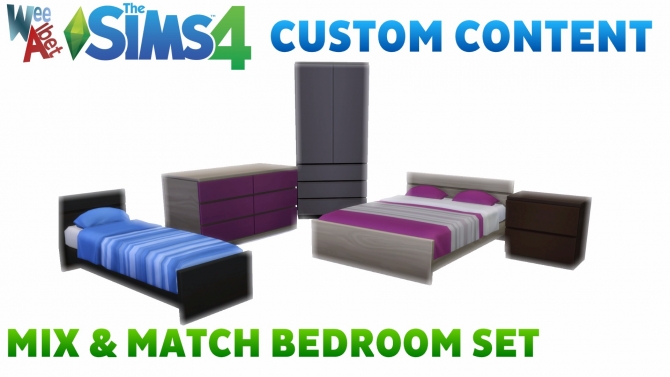 Sims 4 Mix and Match Bedroom Furniture by Wee Albet at Mod The Sims