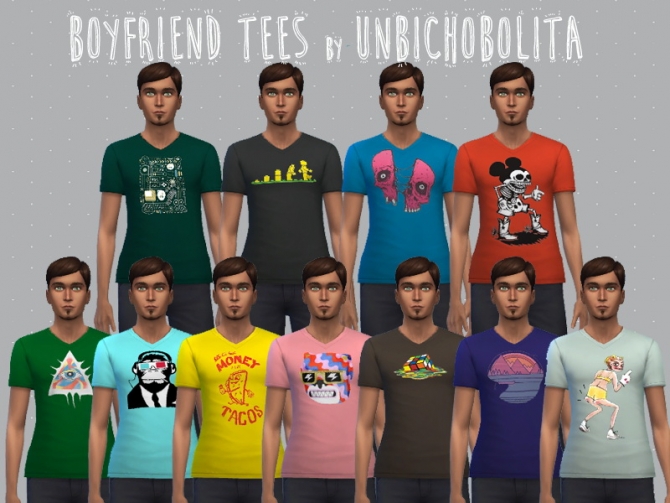 Sims 4 Boyfriend tees at Un bichobolita