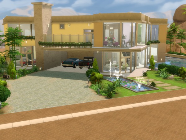 Sims 4 Modern Paradise house by millasrl at TSR