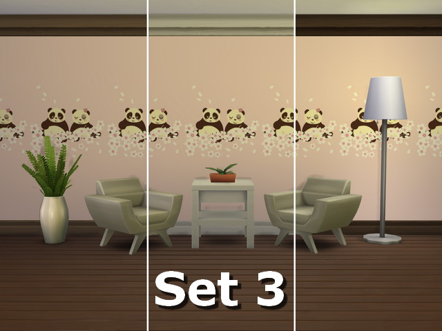 Sims 4 Panda wallpaper for kids by Blackbeauty583 at Beauty Sims