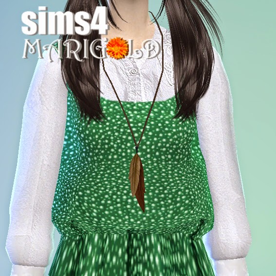 Sims 4 Feather necklace at Marigold
