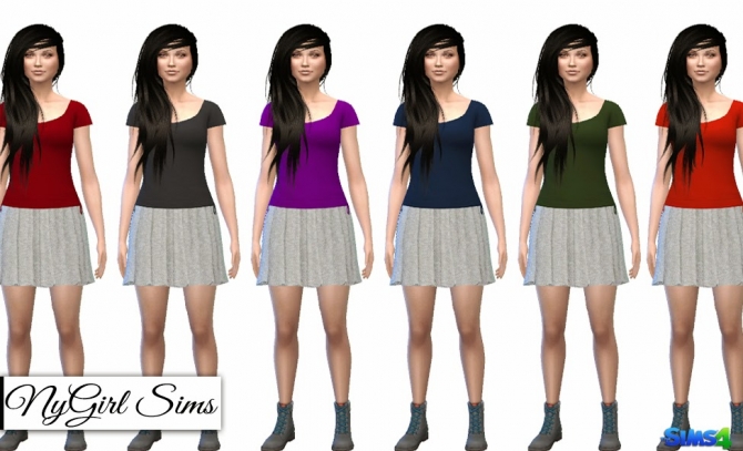 Sims 4 Backless Lace Skirt Dress at NyGirl Sims
